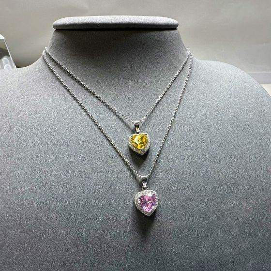 Gemmed Heart Necklace - Aventus