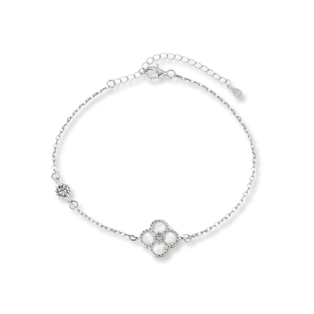 Lucky Mother of Pearl Clover Bracelet