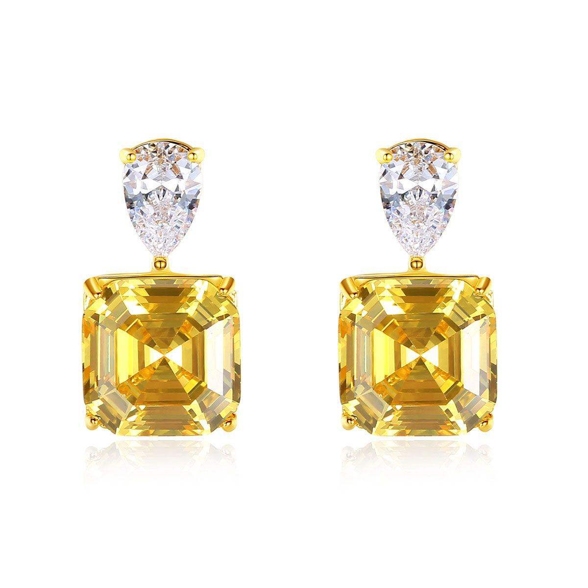 Asscher Cut Dangling Earrings - Aventus