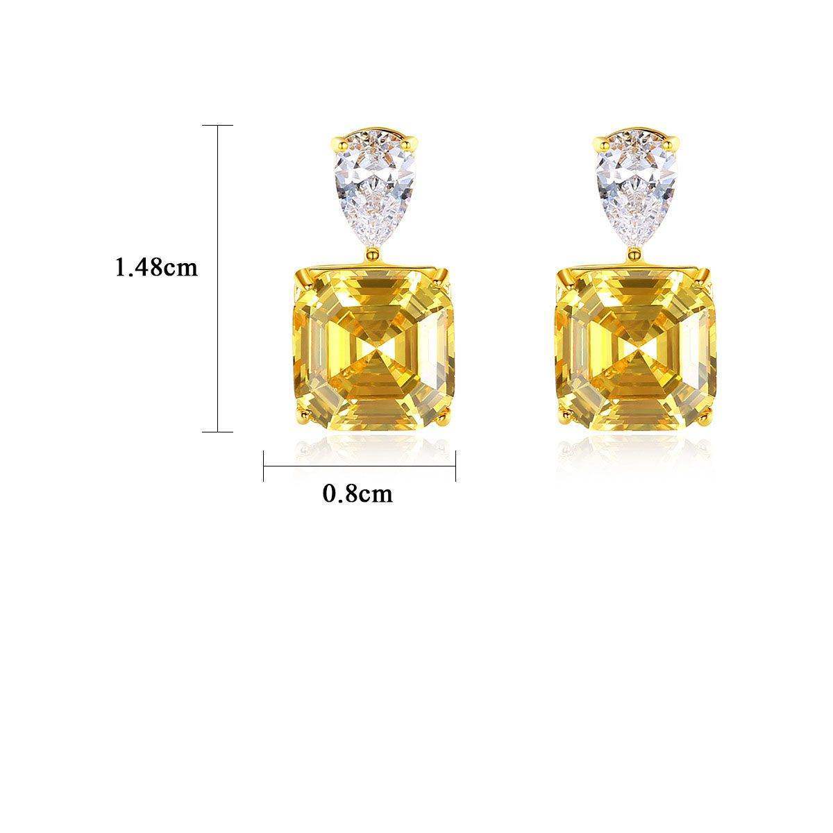 Asscher Cut Dangling Earrings - Aventus
