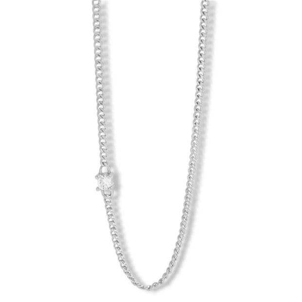 Gemmed Curb Chain Necklace - Aventus