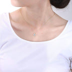 Natural Blue Topaz Eightfold Star Pendant Necklace - Aventus