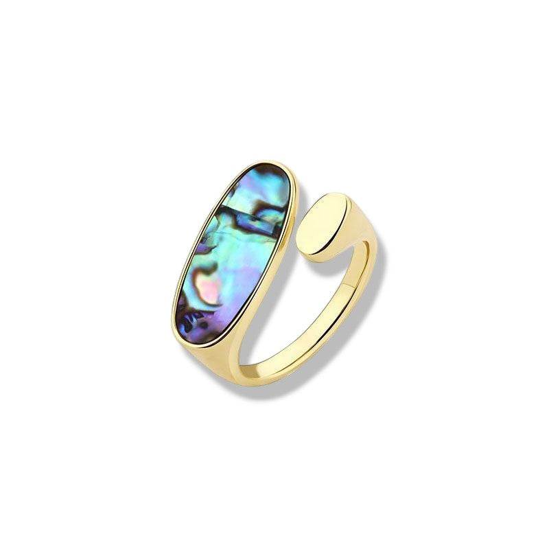 Oval Abalone Shell Ring - Aventus