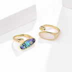 Oval Abalone Shell Ring - Aventus