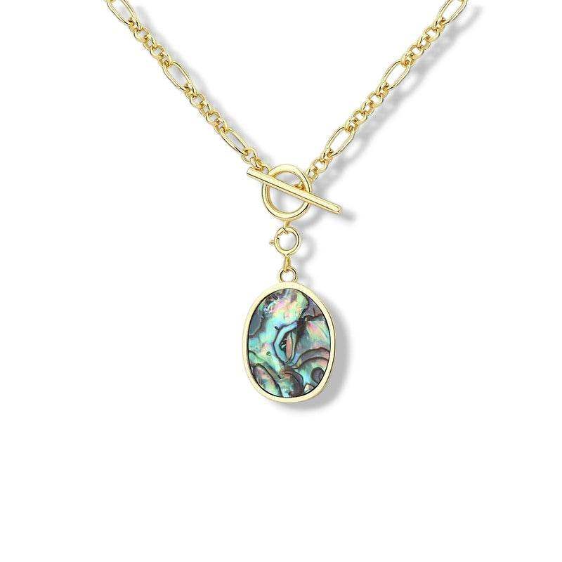 Round Abalone Shell Necklace - Aventus