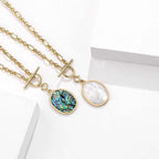 Round Abalone Shell Necklace - Aventus
