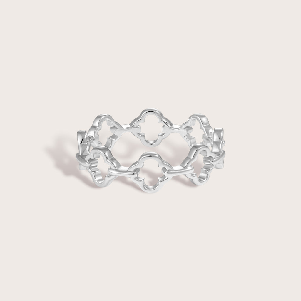 Adjustable Linked Clover Ring