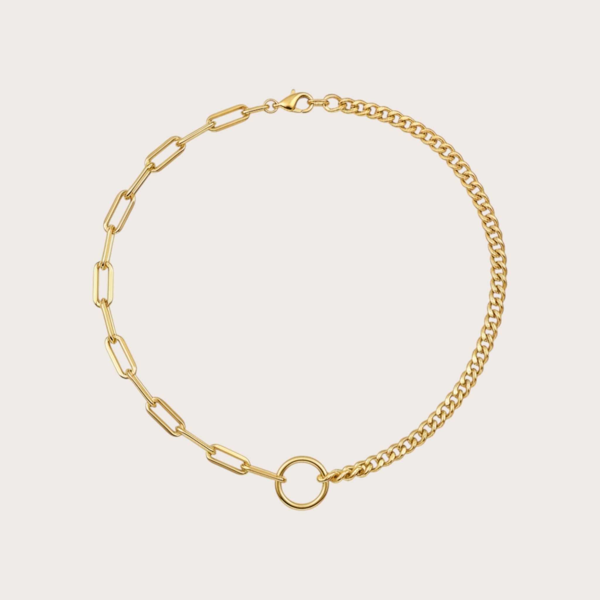 Split Papercip Curb Chain Necklace