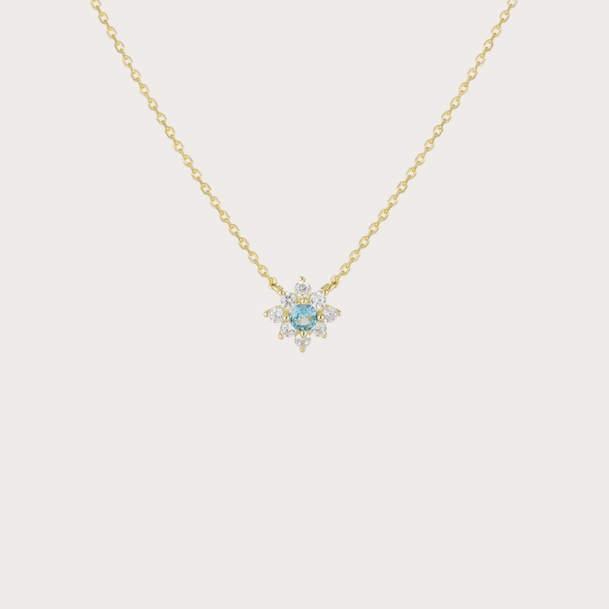 Blue Flower Necklace