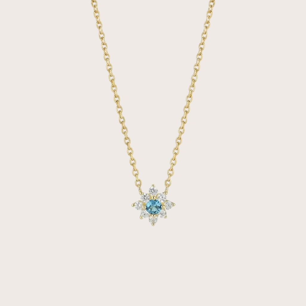 Blue Flower Necklace