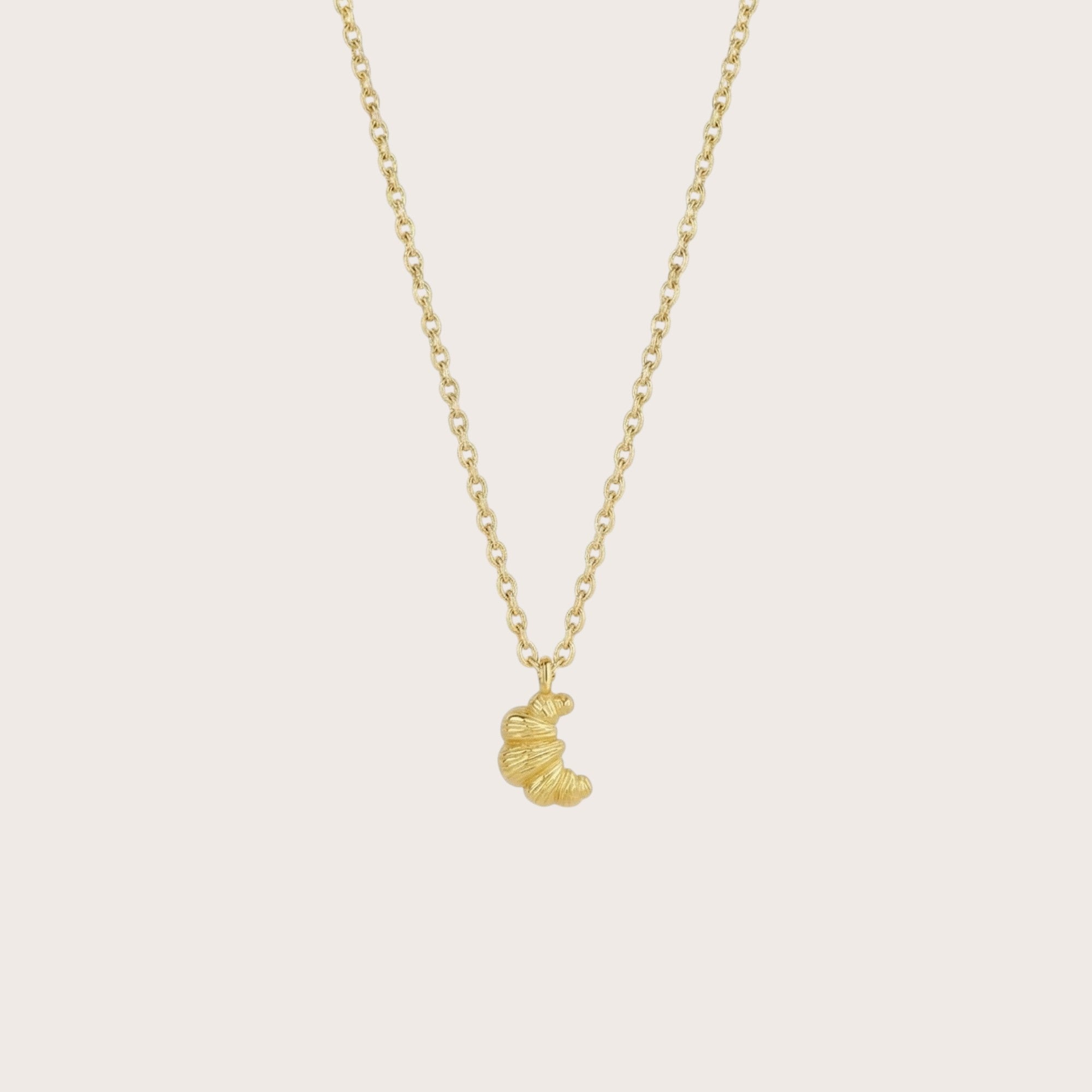 Croissant Pendant Necklace in 18K gold plated sterling silver - Aventus