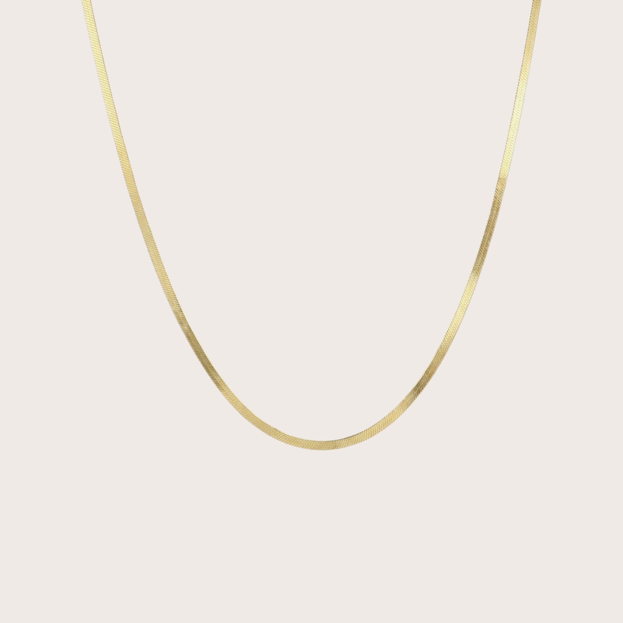 Thin Herringbone Chain Necklace