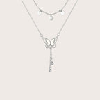 Multi Strand Sequin Butterfly Necklace