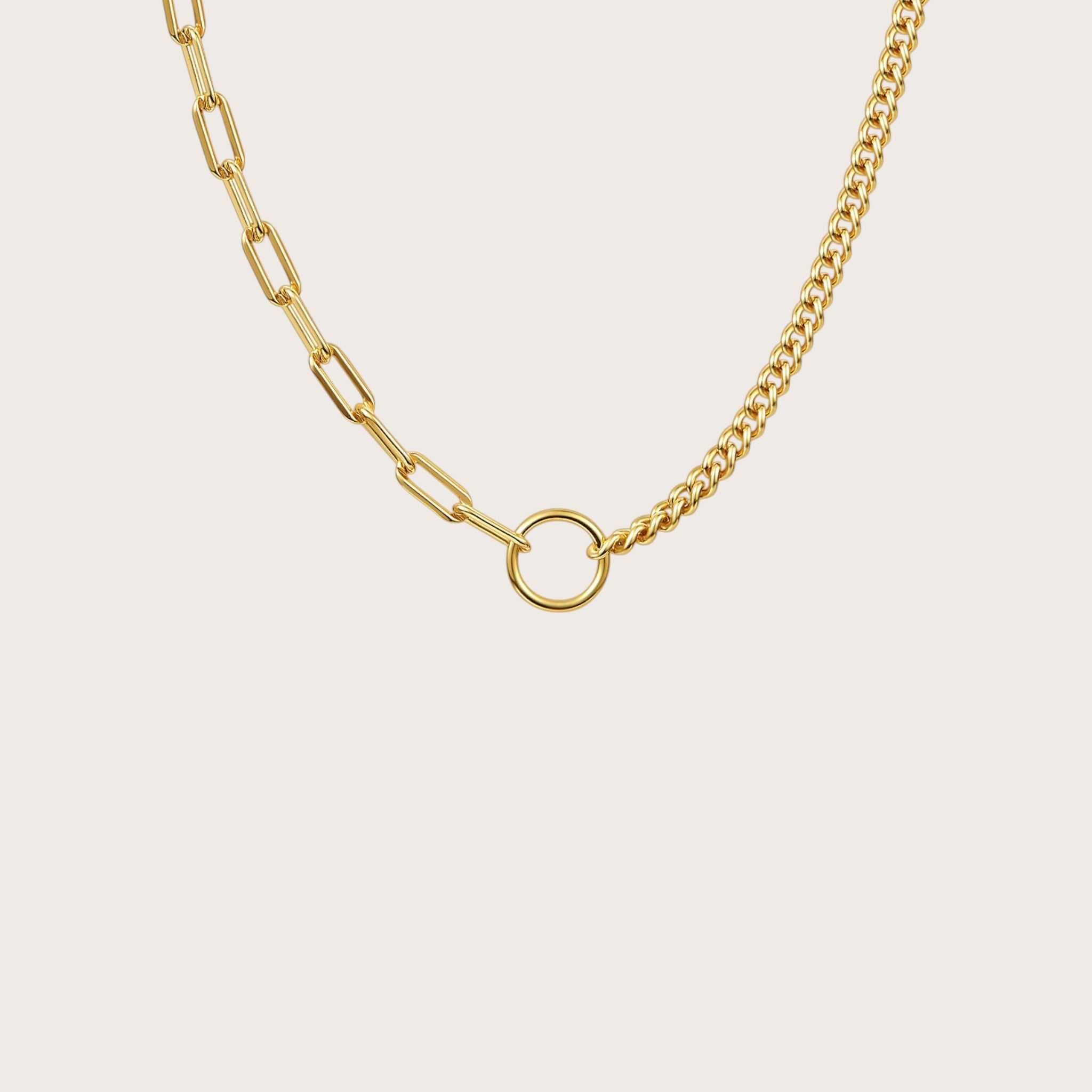 Split Papercip Curb Chain Necklace