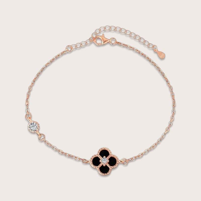 Noir Lucky Clover Bracelet - Aventus