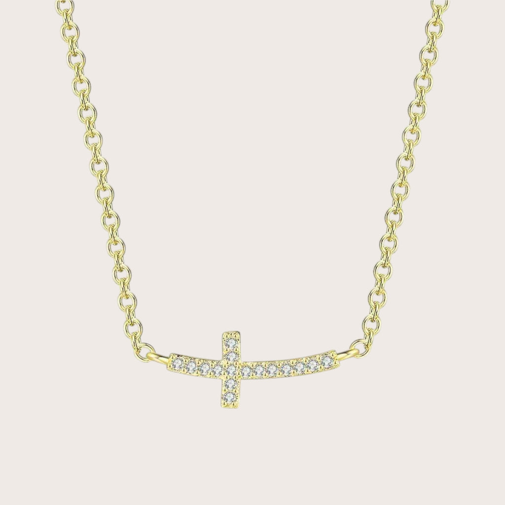 Smile Cross Strand Necklace