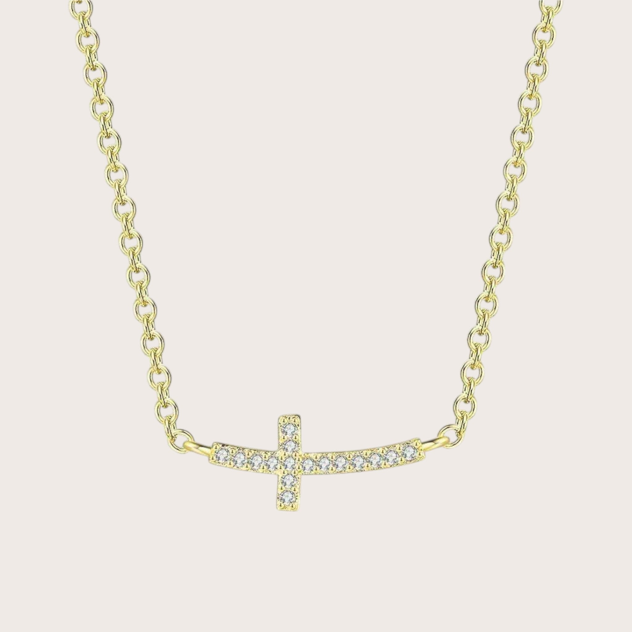 Smile Cross Strand Necklace