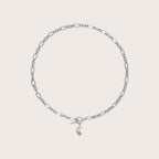 Natural Pearl Oval Chain Necklace