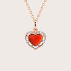 Red Agate Heart Necklace