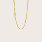 Gemmed Curb Chain Necklace