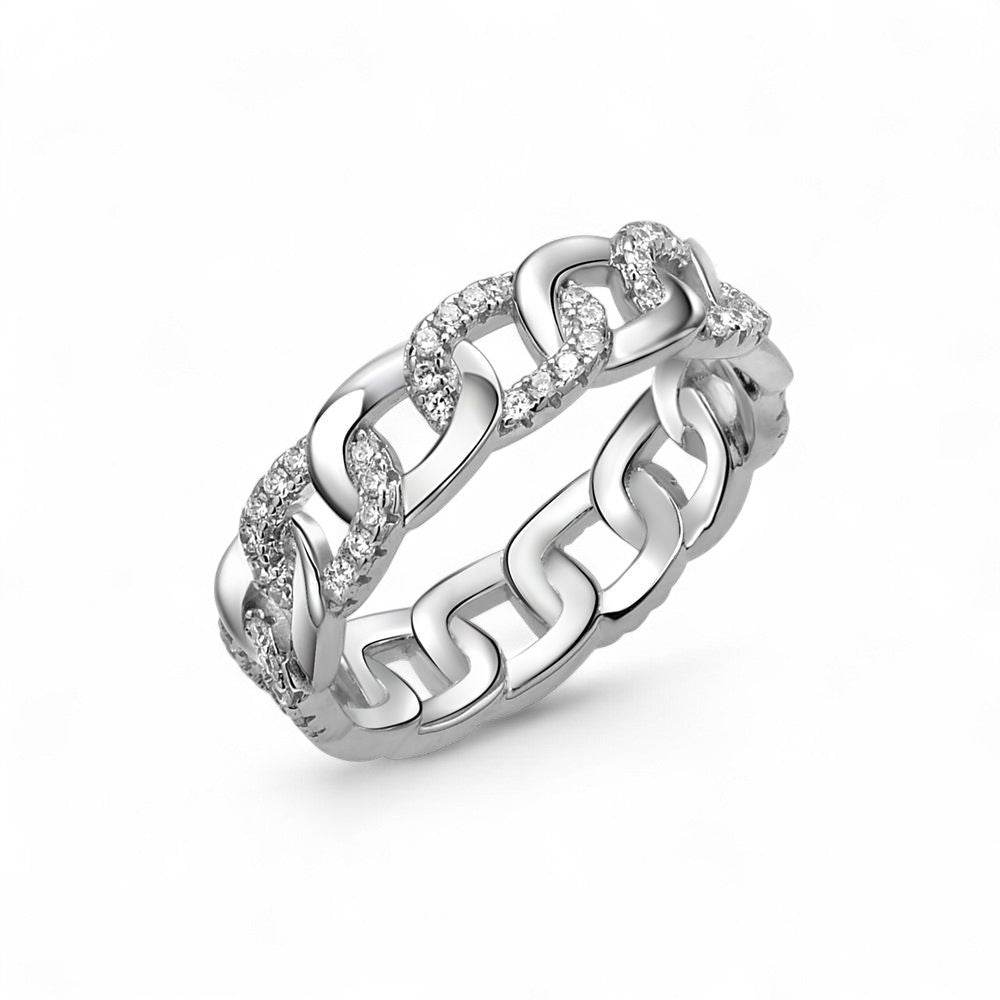 Pave Chain Link Ring - Aventus