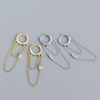 Dangling Tassel Hoop Earrings - Aventus