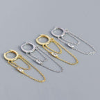 Dangling Tassel Hoop Earrings - Aventus