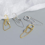 Dangling Tassel Hoop Earrings - Aventus