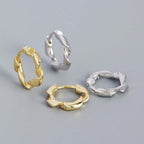 Twisted Circle Huggie Earrings - Aventus