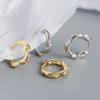 Twisted Circle Huggie Earrings - Aventus