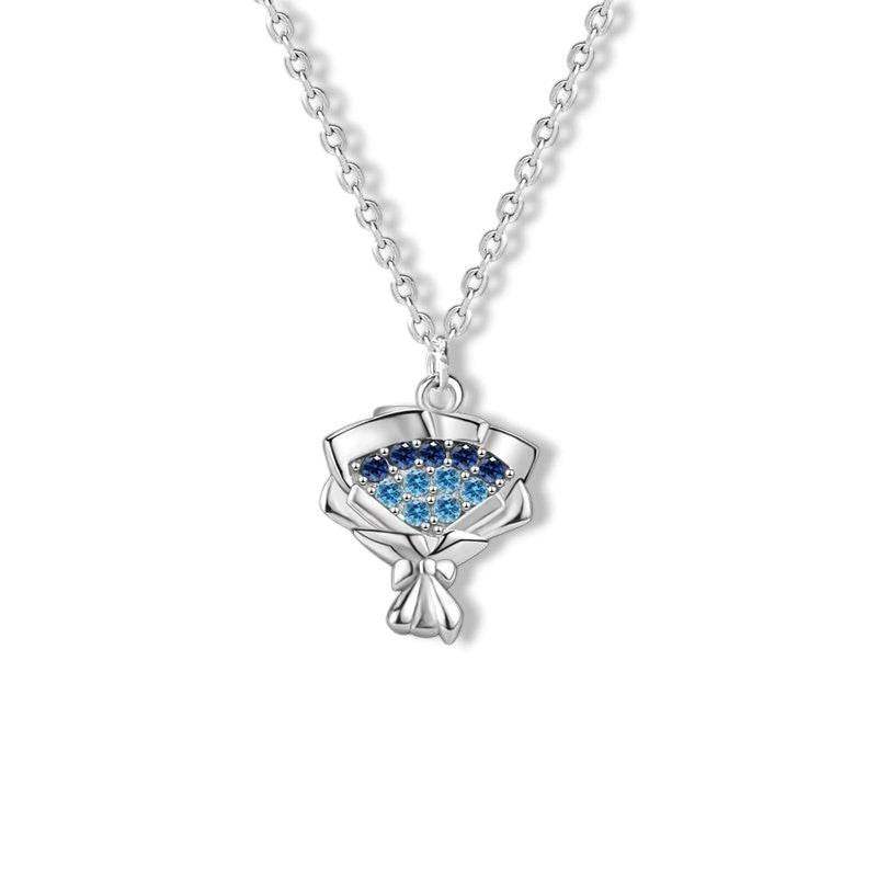 Rose Flower Bouquet Necklace - Aventus