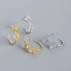 Mini Butterfly Half Hoop Earrings - Aventus
