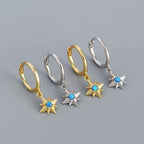 Dangling Star Opal Hoop Earrings - Aventus