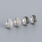 Midnight Pave Huggie Earrings - Aventus