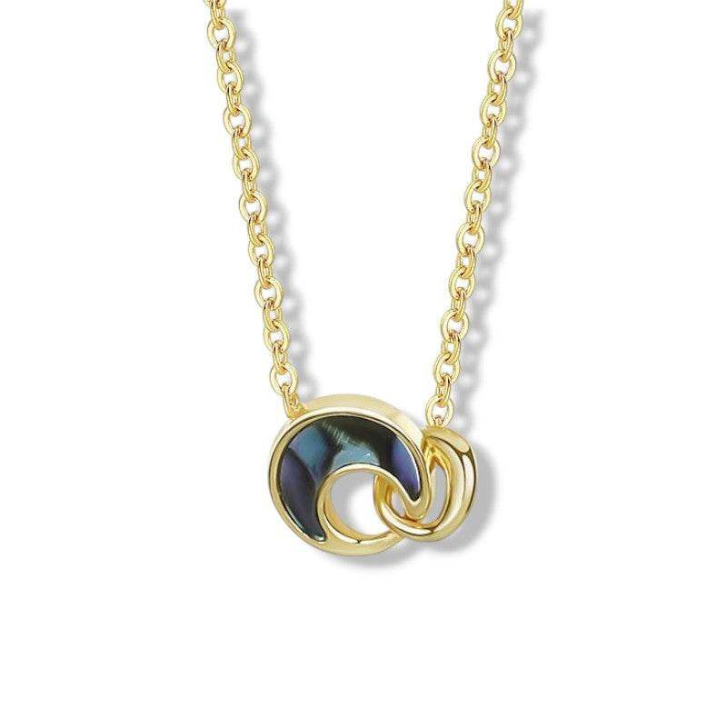 Abalone Shell Crescent Moon Necklace - Aventus