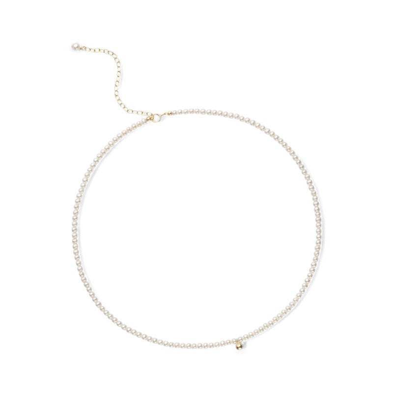 Mini Natural Pearl Beaded Necklace - Aventus