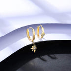 Hexagram Star Hoop Earrings - Aventus