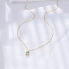 Natural Blue Topaz Pendant Necklace - Aventus