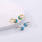 Abalone Shell Crescent Moon Earrings - Aventus