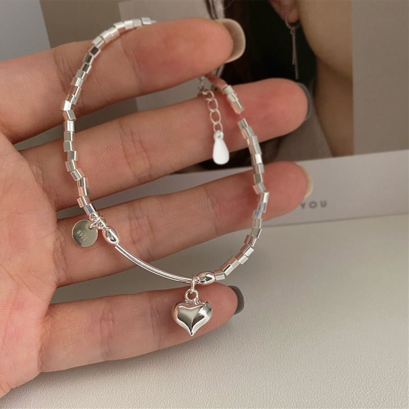 Puffy Heart Bead Bracelet
