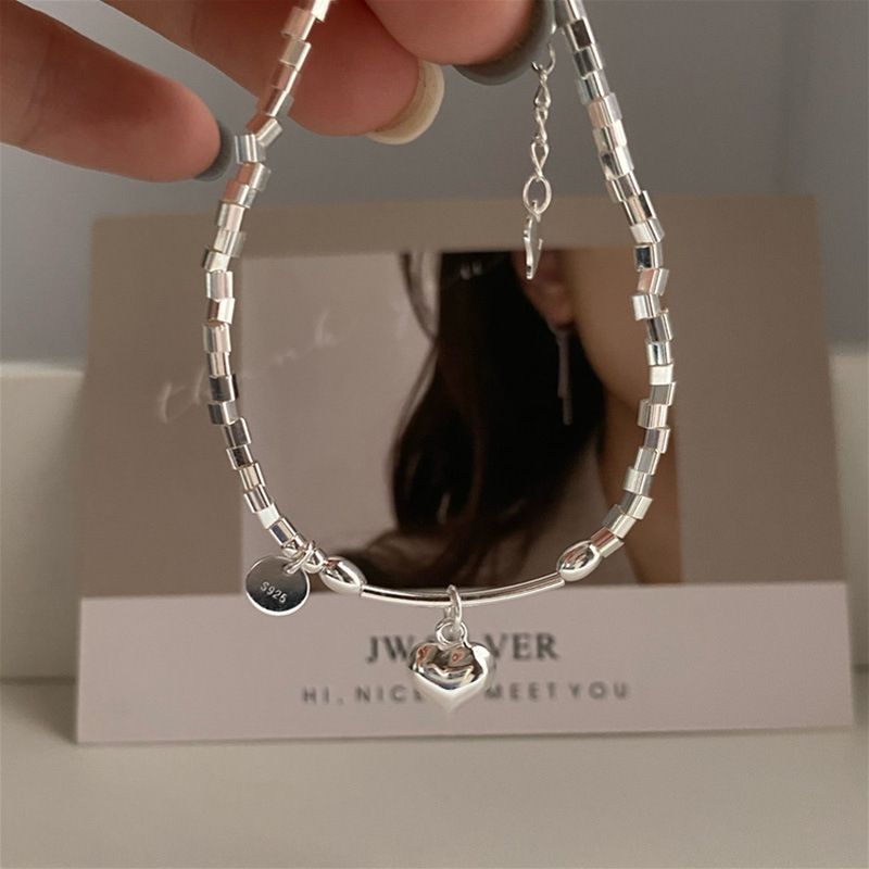 Puffy Heart Bead Bracelet