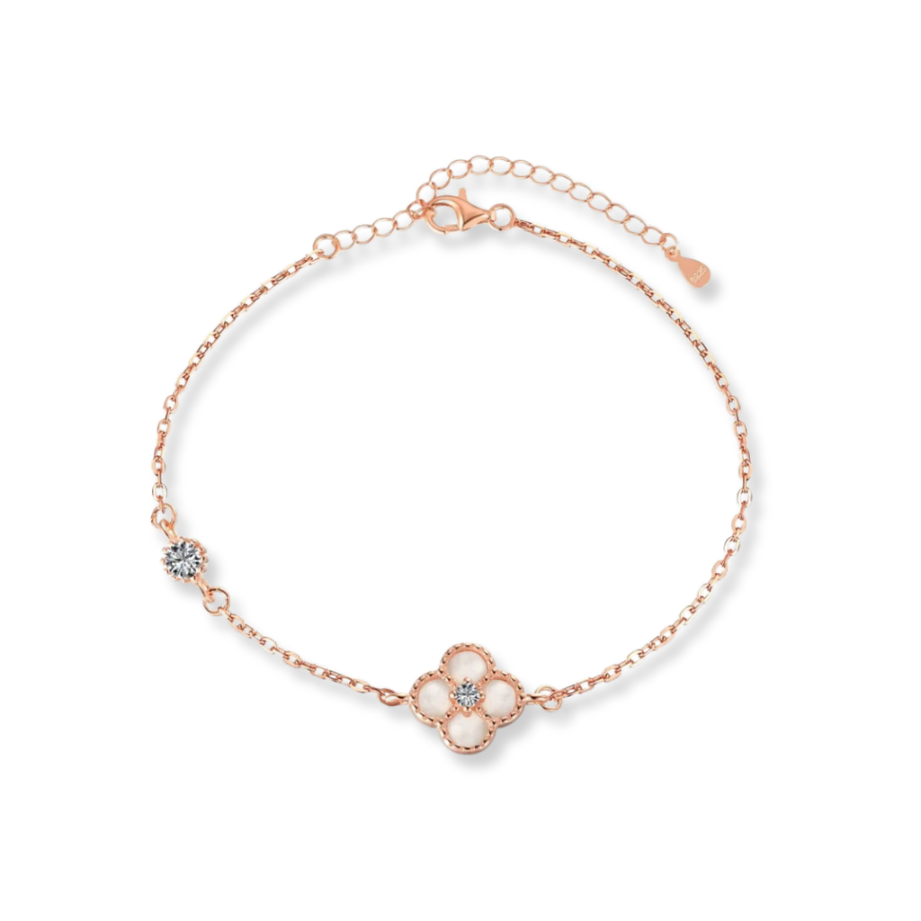 Lucky Mother of Pearl Clover Bracelet