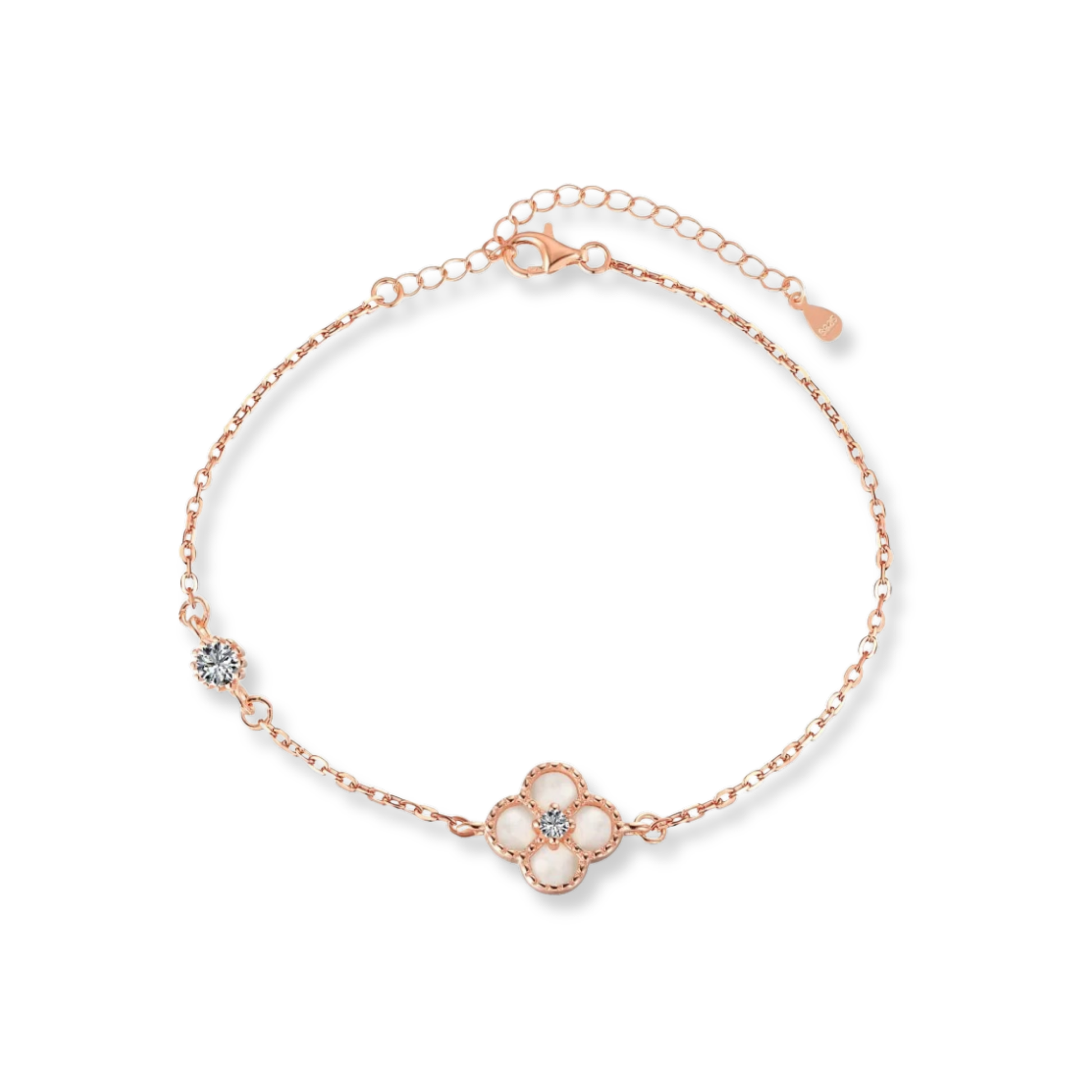Lucky Mother of Pearl Clover Bracelet