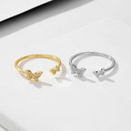 Butterfly Adjustable Open Ring - Aventus