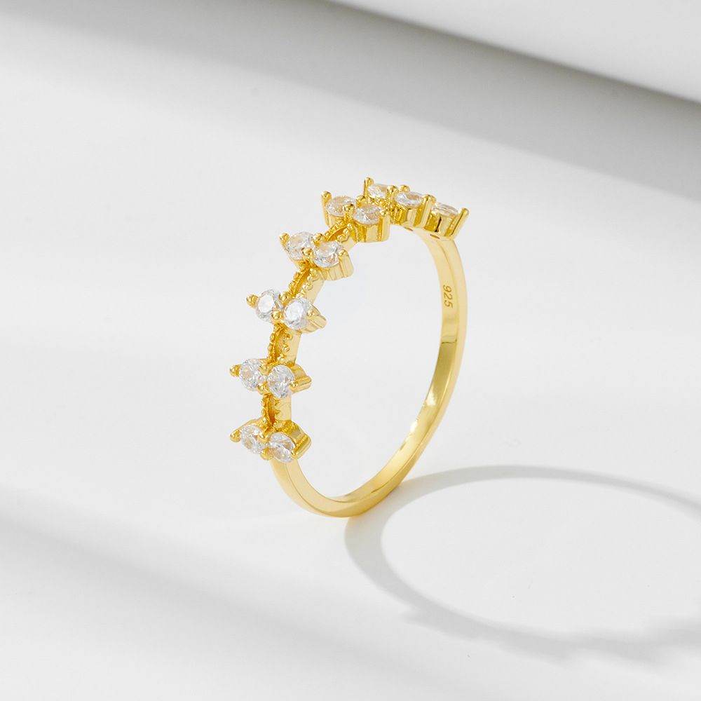 Double Gem Half Eternity Ring - Aventus