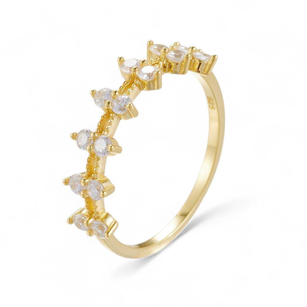Double Gem Half Eternity Ring - Aventus
