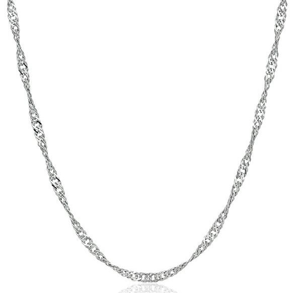Sterling Silver Twisted Chain Necklace
