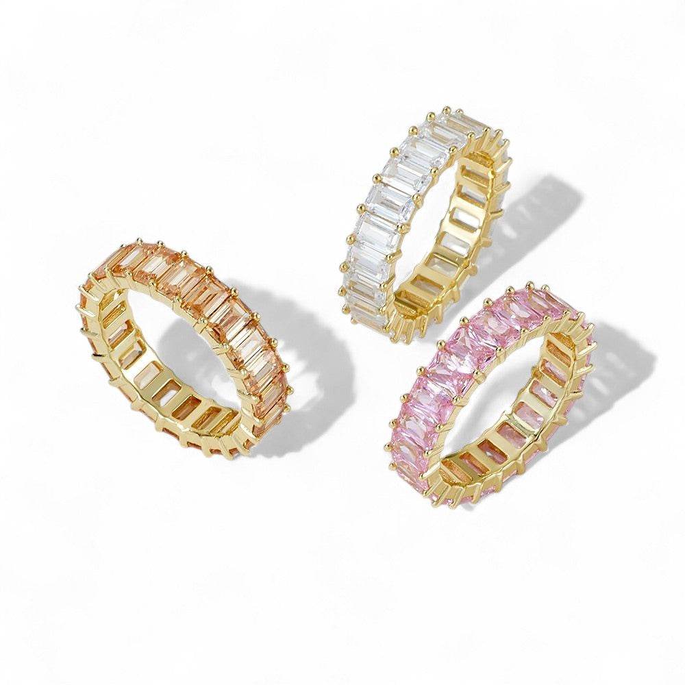 Baguette Rectangle Multi-Color Eternity Band - Aventus