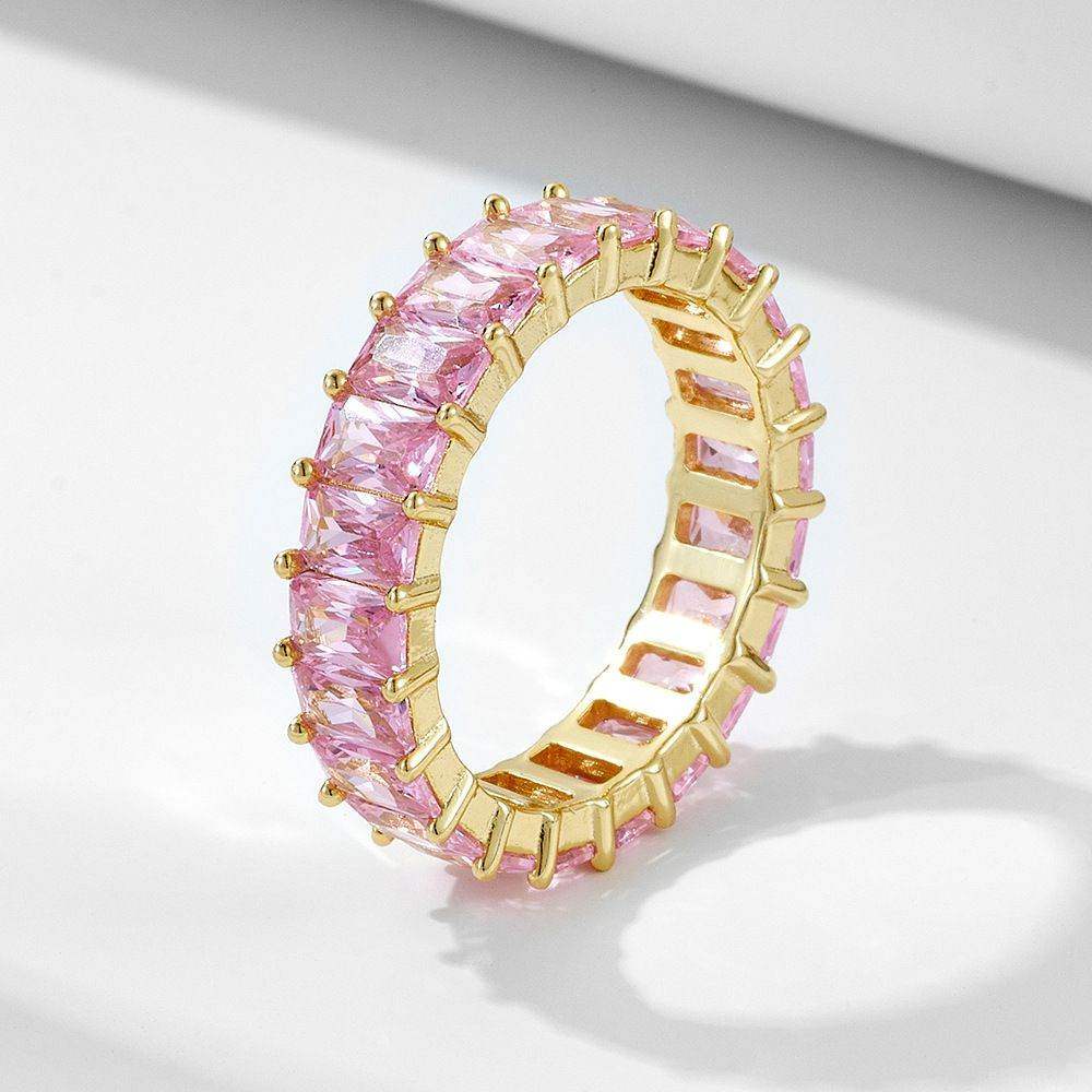 Baguette Rectangle Multi-Color Eternity Band - Aventus