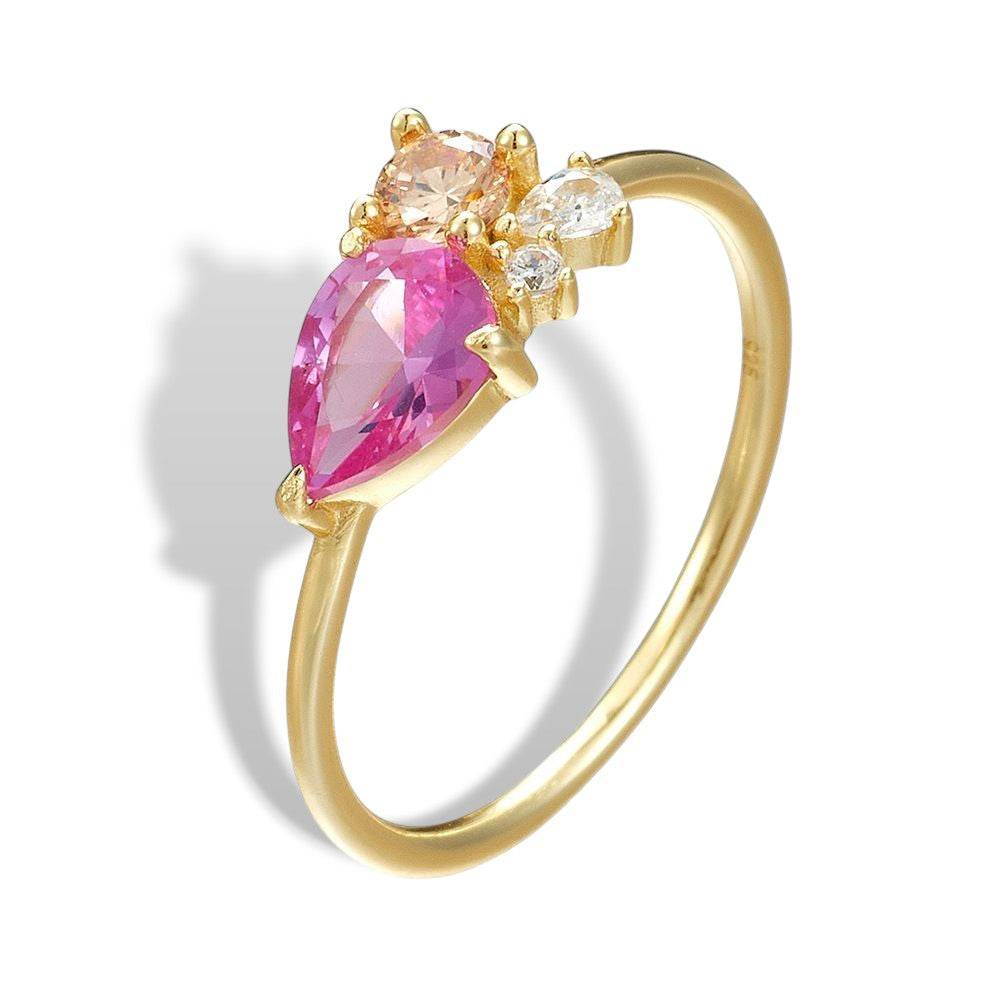 Pink Waterdrop Ring - Aventus
